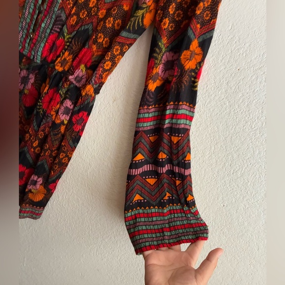 Patrons of Peace Bohemian Multicolor Floral Playsuit Romper S - Picture 5 of 13